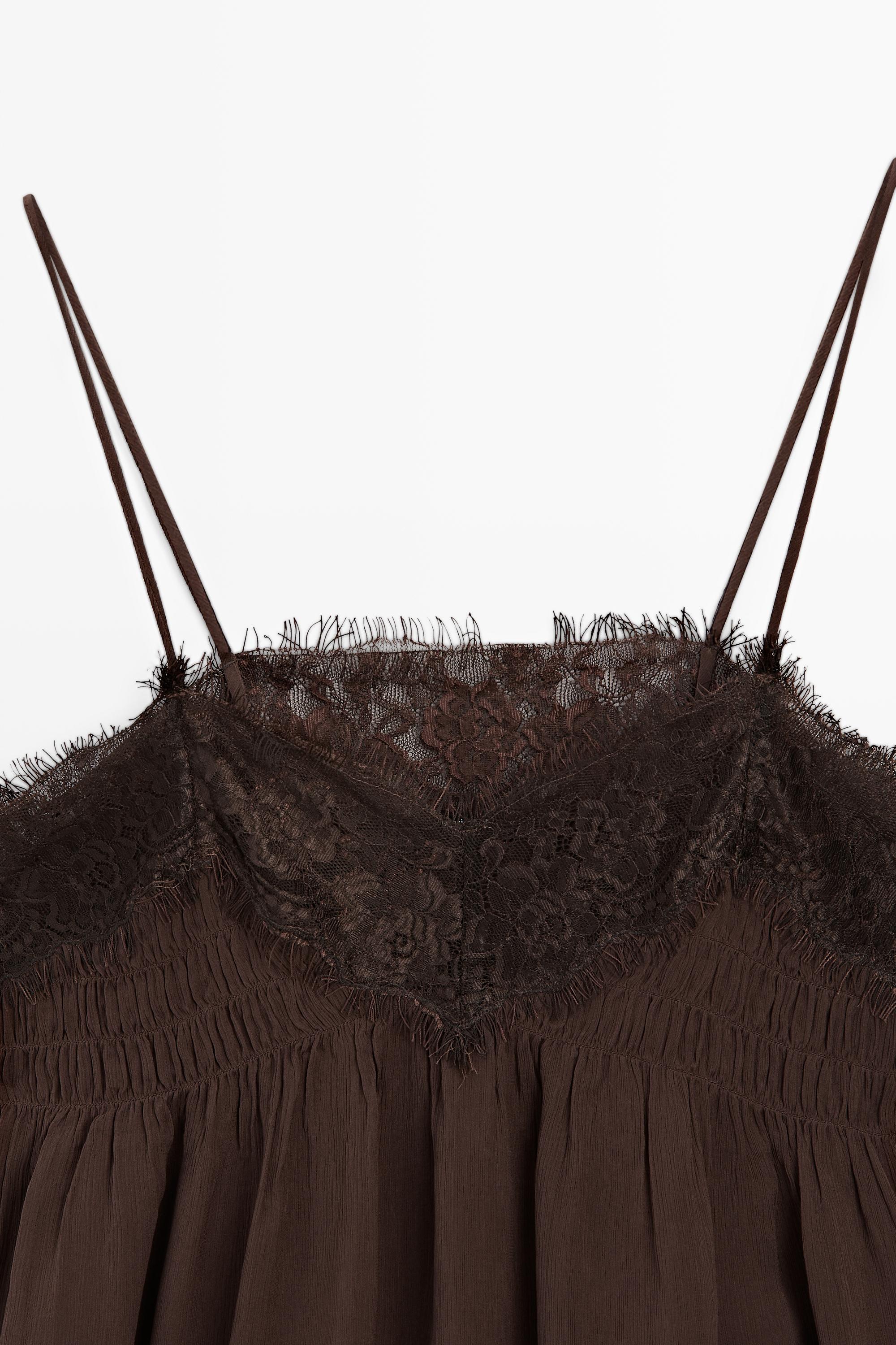 Camisole top with contrast lace detail
